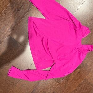 Athleta Pink Long Sleeve Bikini Top